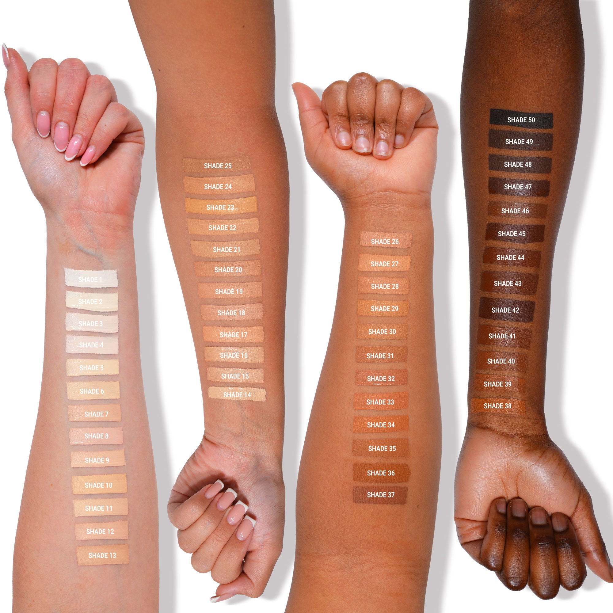 Flawless Finish Full Coverage Liquid Concealer Fyne Cosmetics swatches