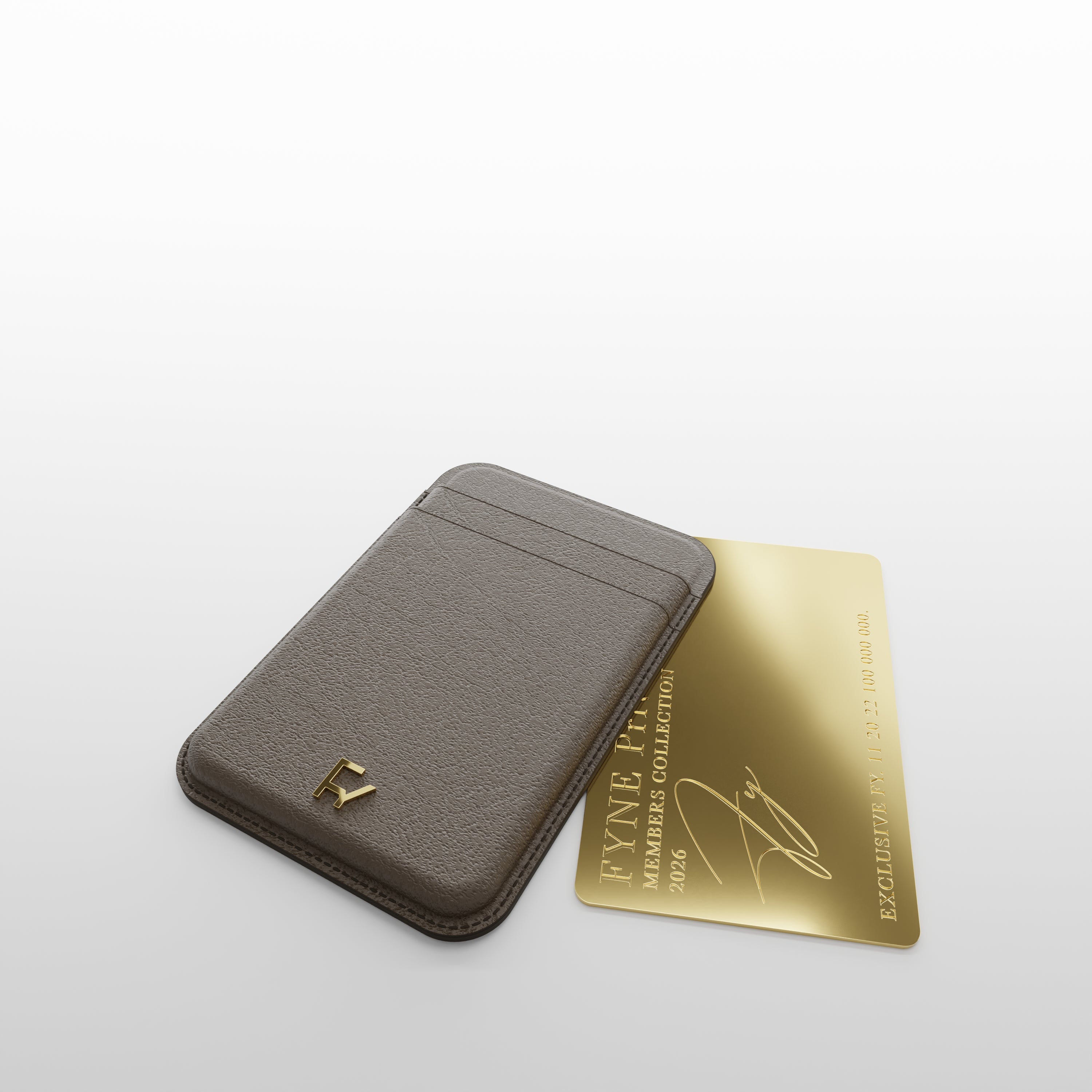Fyne Faux Leather Magnetic Card Holder MagSafe Wallet