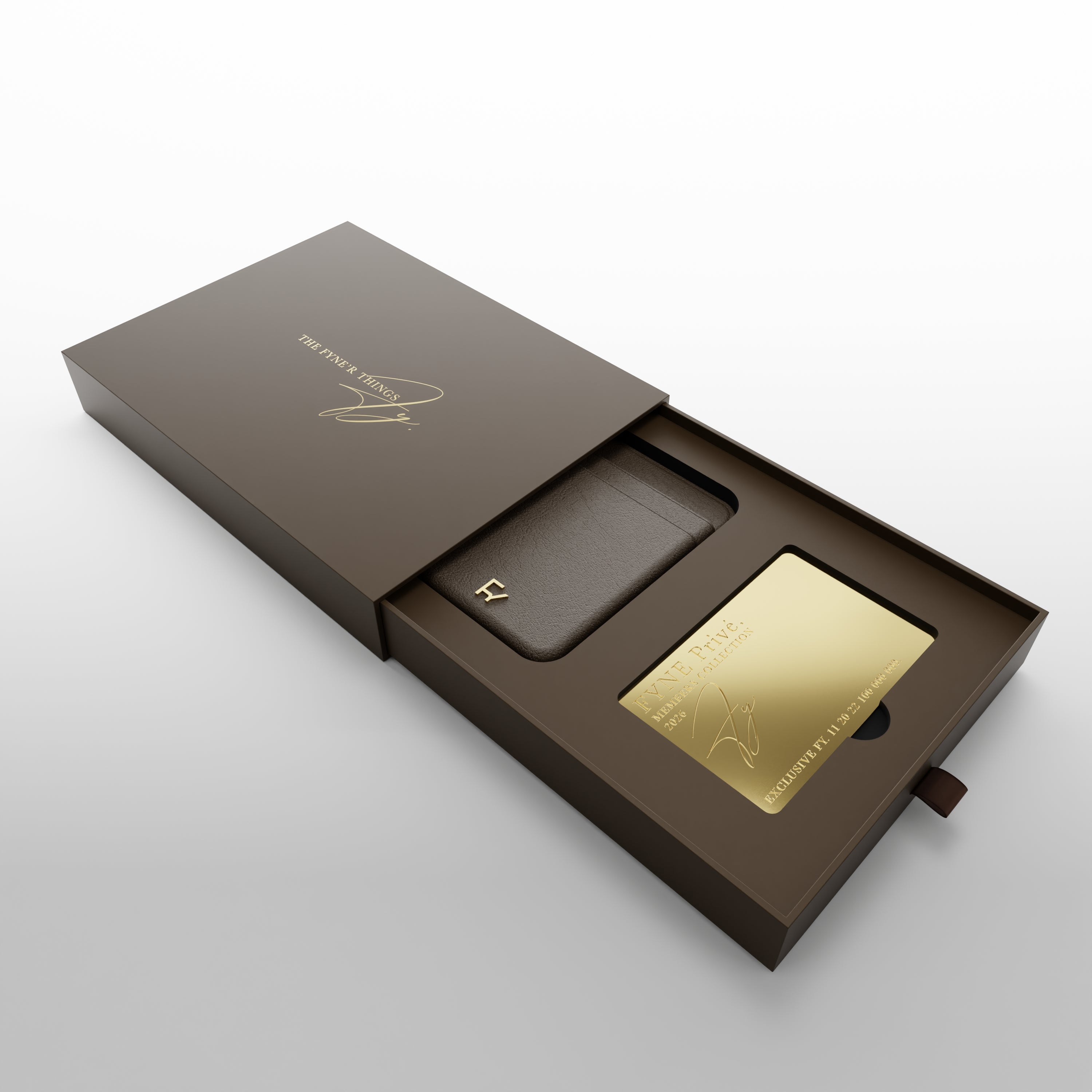 Fyne Faux Leather Magnetic Card Holder MagSafe Wallet Box