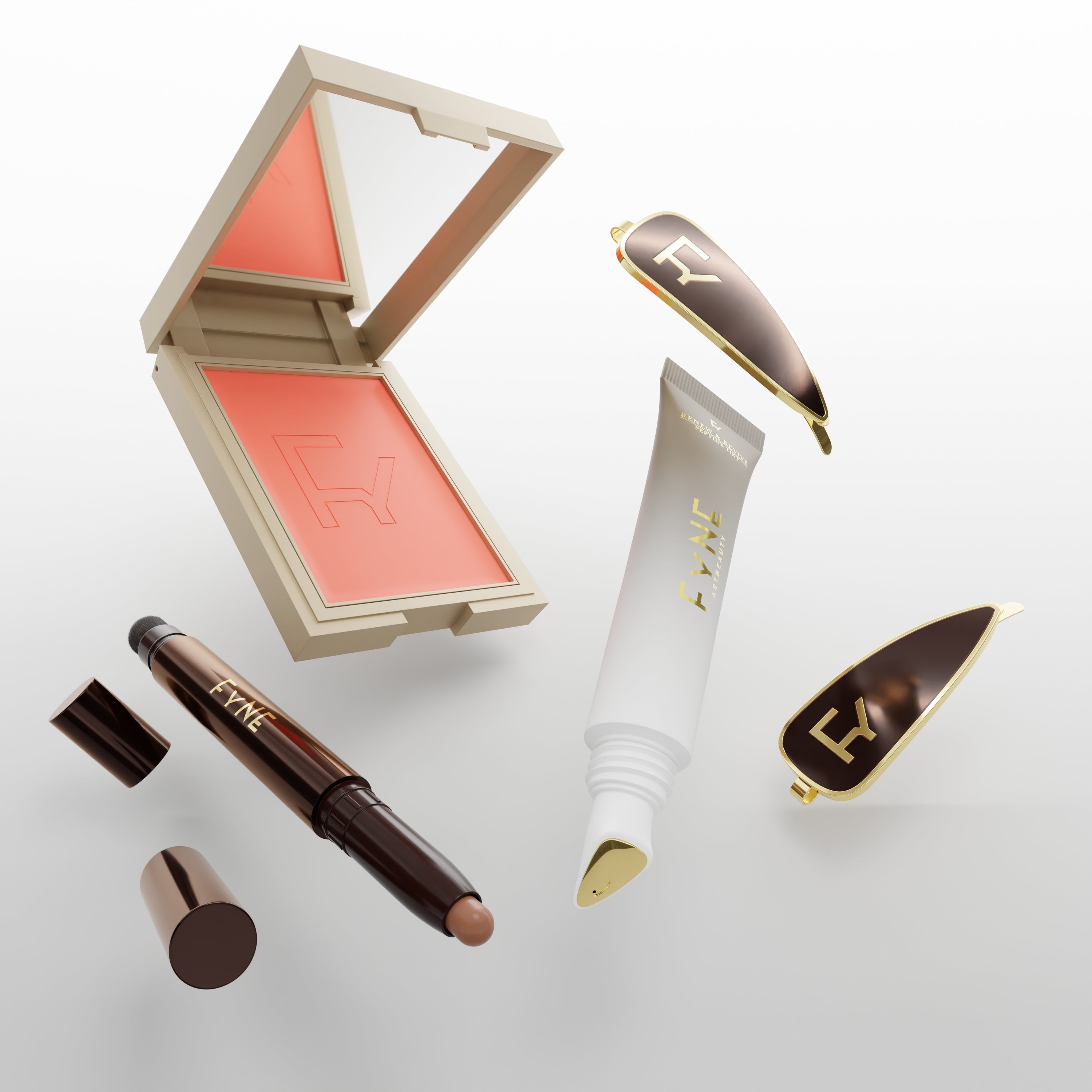 Fyne Cosmetics The Minimal Edit Makeup Set Floating